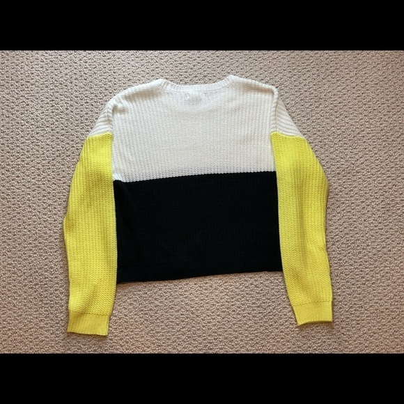 Tilly’s Full Tilt Color Block Cable Knit Sweater - Picture 3 of 4